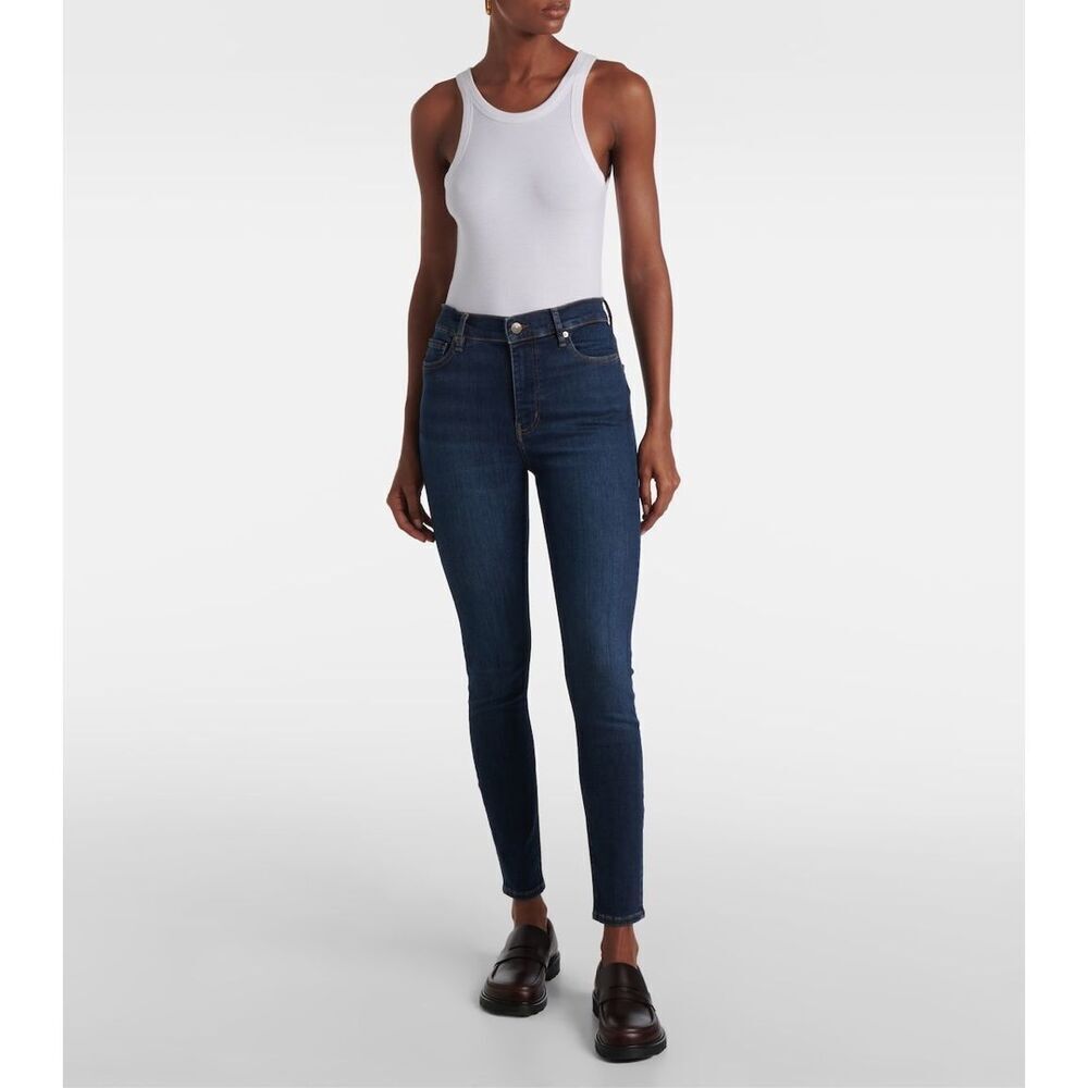 FRAME Women’s Jeans Le High Skinny Size 27  Stretch Hi Rise Dark Blue Wash